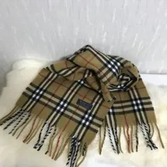 超ビンテージ Burberrys バーバリーズ ラムウール 100% マフラー