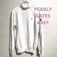 PEARLY GATES タートルネックセーター ホワイト
