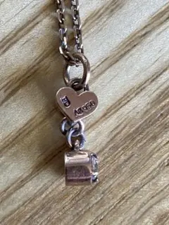 パラジウム　シルバー925 ハート型チャーム ネックレス