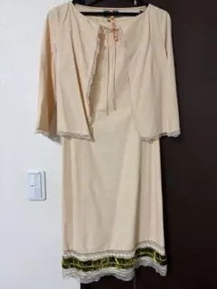 BurberryBluelabel ノースリーブワンピ　七分袖ボレロ付き　38