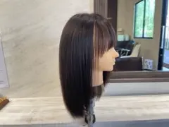 赤みレスアッシュカラー医療用ウィッグ銀座美容師カット済みコスプレ 