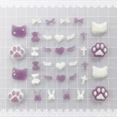 地雷系 ❤︎ 量産型 ❤︎ ゆめかわ ❤︎ 肉球 ネイルパーツ