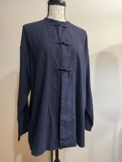 【無印良品】 チュニックブラウス（サイズM）ネイビー