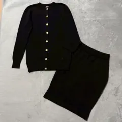 CHANEL カシミヤ 100% ニット セットアップ ココマーク 金ボタンのサムネイル