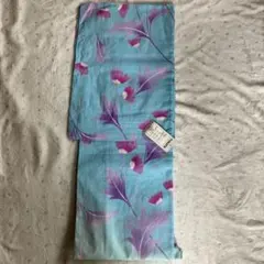 未使用品　しつけ付き　撫子　浴衣単品　水色