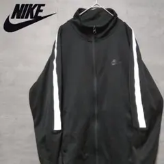 ナイキ NIKE トラックジャケット ワンポイントロゴ ラグランスリーブ 黒 L