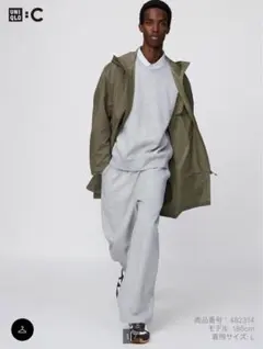 【新品未使用】★UNIQLO C スウェットワイドパンツ 03Gray Mサイズ