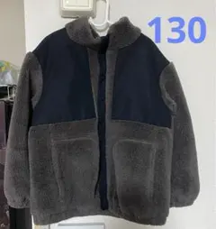 GU グレー ブラック ジャンバー ジャンパー アウター 130