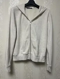 Brandy Melville ライトグレー フルジップパーカー