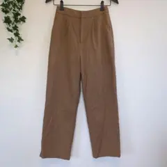 UNGRID　タックワイドパンツ　ブラウン　Sサイズ　リネン混