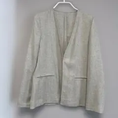 UNITED ARROWS ノーカラージャケット グレー