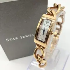 極美品 STAR JEWELRY ブレスウォッチ スクエア ゴールド 箱付きのサムネイル