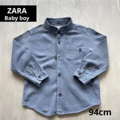 ZARA キッズシャツ 94cm お洒落デニム風ニュアンスシャツ