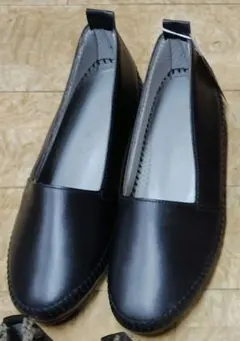 【未使用品】フラットシューズ スリッポン　24.5cm ブラック