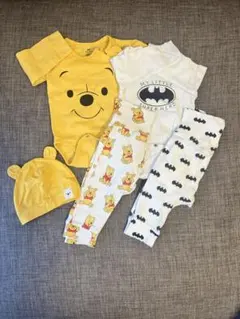 ベビー　ロンパース　腹巻きズボン　h＆m ディズニー 帽子付き