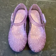 PVCサンダル　ラメ　グリッター　プリンセス　サンダル　ピンク　17cm