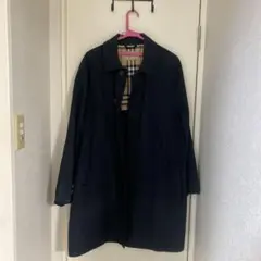 未使用級♡バーバリー　トレンチコート　ベルト　ノバチェック ネイビー バーバリーブルーレーベル トレンチコート ノバチェック