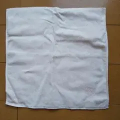 【新品】白いコットン製タオルハンカチ刺繍H