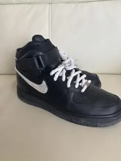 NIKE AIR FORCE 1 MID ブラック ラインストーン　リメイクのサムネイル