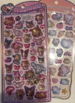 サンリオキティー日焼けギャルうるちゅる コットンシール クロミシナモンマイメロ