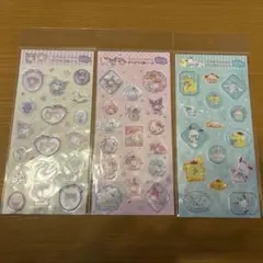 【サンリオ】すりガラス風シール 3点セット