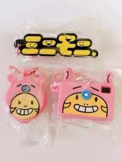 ミニモニ。カプセルトイ3個セット　コンパクト　カメラ　ラバー