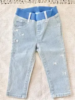 新品　ベビーギャップ　デニム　花柄　ストライプ　12-18m