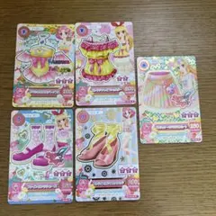 アイカツカード　5枚セット　キュート　星宮いちご　北大路さくら