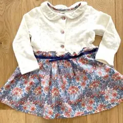 SENSE OF WONDER 花柄フリル付きワンピ　ベビー服80