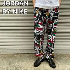 ☆90s☆ジョーダン☆アーバンジャングルパンツ☆幾何学模様☆マルチカラー☆L