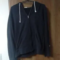 Champion ブラック ジップアップパーカー L