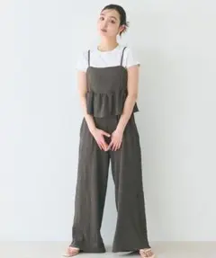 coca ペプラムシャーリングクロスオールインワン　М