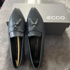 【極美品】ECCO エコー レザーローファー ネイビー