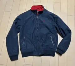 90s ポロ　ラルフローレン　 ネイビー レッド ジップアップジャケット