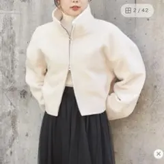 CHICO シャギージップショートブルゾン