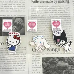 サンリオキャラクターズステッカー　ハローキティ・シナモロール・クロミ　3点セット