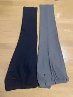 ユニクロ　感動パンツ　ネイビー　グレー2本セット