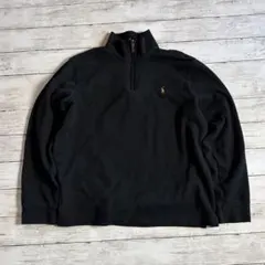 r*4様 ポロラルフローレン ハーフジップ スウェット 紺 赤ポニー L メンズ