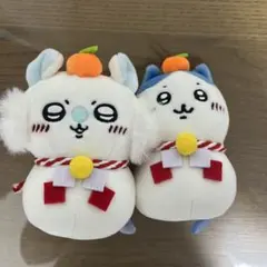 ちいかわ　ハチワレ　モモンガ　おもちもちもち ぬいぐるみ　正月　鏡餅　郵便局のサムネイル