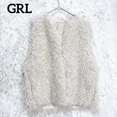GRL グレイル　ファーベスト アイボリー F ジレ　on130 ノースリーブ