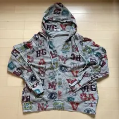 ヒステリックグラマー パイル地総柄パーカー