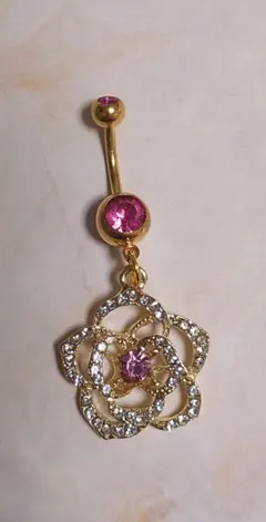 ボディピアス カメリア バナナバーベル へそピ 軟骨