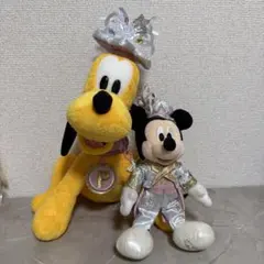 ミッキー プルート　ディズニーシー　ぬいぐるみバッジ