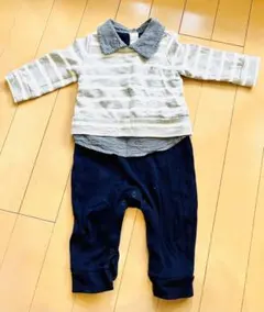 SALE⭐︎babyGAP ロンパース 60 長袖　ブラナン　重ね着風