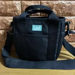 【訳あり】Lee 青ロゴ刺繍 2WAY ミニトートバック　ブラック