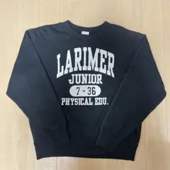 Champion カレッジロゴ トレーナー スウェット 黒