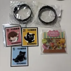 キヨ キヨ猫 ステッカー ラバーバンド アクリルキーホルダー