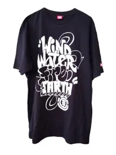 ELEMENTエレメント ビッグTシャツ ブラック ビッグプリント XLコットンのサムネイル