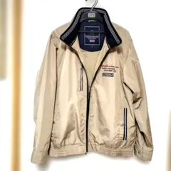 DUNLOP メンズ ジップアップブルゾン ベージュ M
