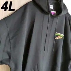 【値下】タートルズ　TMNT 袖フェイス　ロゴ刺繍　パーカー　スウェット4L